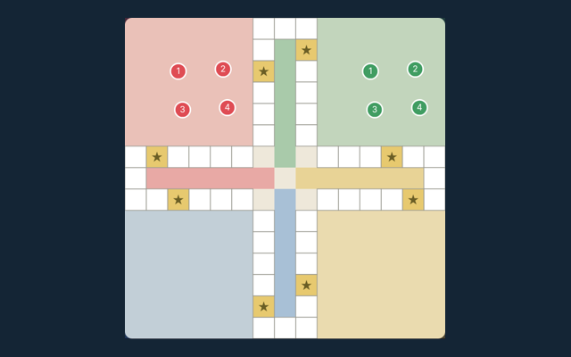Ludo playing interface