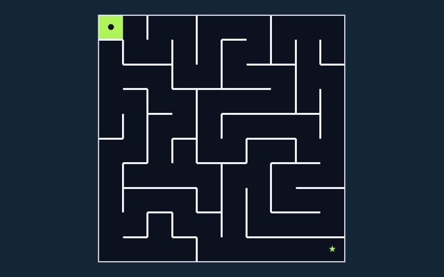 Maze Adventure playing interface